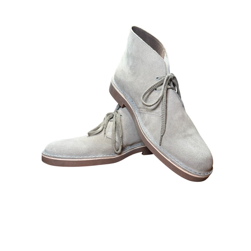 Clarks Originals Desert Boot Mens 9M Light Grey Suede Chukka Casual Ankle Boots